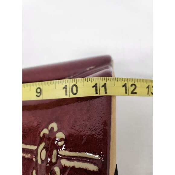 Vintage Japanese Asian Jacket Large Ceramic Figural Vase Red Mid Century Modern - Picture 11 of 12